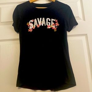 Juniors tee shirt “Savage” - Small